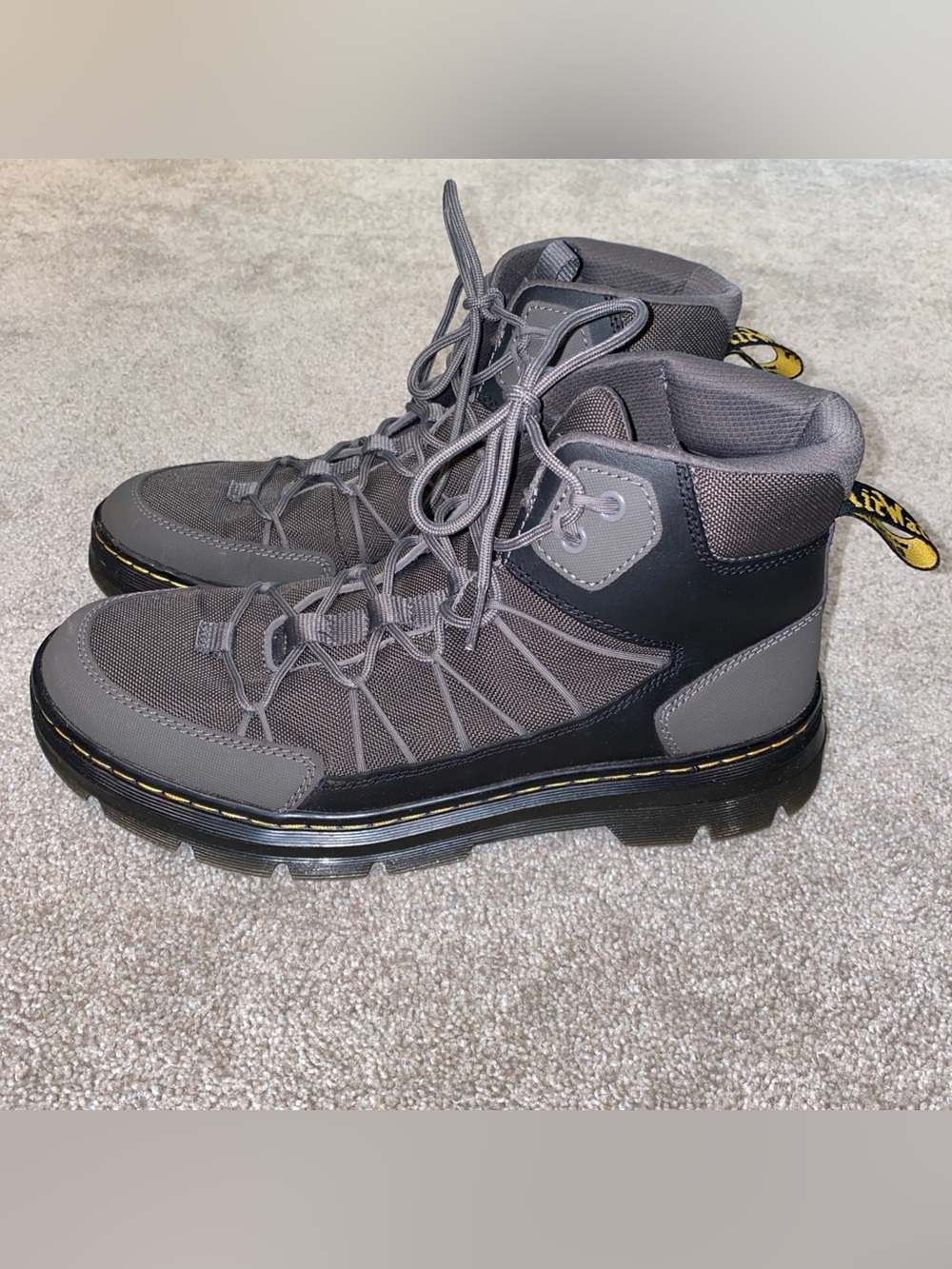 Dr. Martens Buwick 6 Tie Utility Boot Gunmetal Colorway Men’s 11